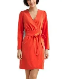 pomaranczowa-kopertowa-sukienka-mini-dlugi-rekaw-pedro-del-hierro-xs