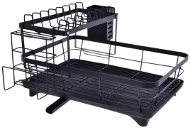 dwupoziomowa-suszarka-do-naczyn-talerzy-ociekacz-na-sztucce-deske-czarna