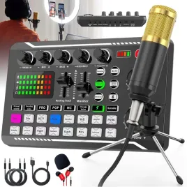 mikrofon-studyjny-pojemnosciowy-karta-dzwiekowa-mikser-zestaw-profesjonalny