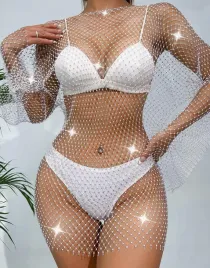 biala-siateczka-dlugi-rekaw-sukienka-z-dzetami-prosta