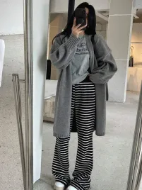 szary-sweter-dzianinowy-dlugi-rekaw-gladki-do-kolan-luzny-dazy-m