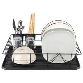 suszarka-do-naczyn-czarna-stojaca-ociekacz-z-tacka