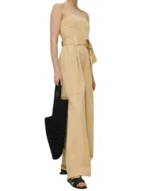 kombinezon-bawelniany-z-paskiem-klasyczny-prosty-gladki-bezowy-xs