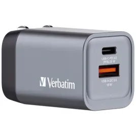 szybka-podwojna-ladowarka-sieciowa-verbatim-gan-usb-usb-c-qc3-0-35w-3-6a