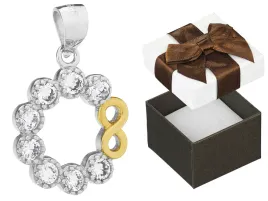 kolo-srebrny-rodowany-wisiorek-nieskonczonosc-cyrkonia