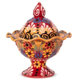 cukierniczka-cukiernica-ceramiczna-recznie-zdobiona-tureckie-wzory-ludowe