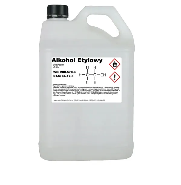 Spirytus Wysokiej Czyst. Etanol Bezwodny 99,8% 5L