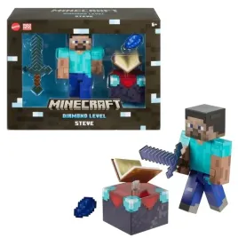 minecraft-duza-figurka-steve-diamond-level-akcesoria-miecz-mattel