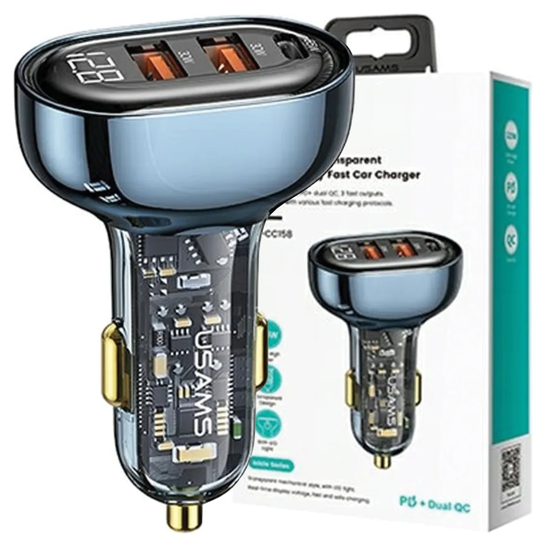 ladowarka-samochodowa-usb-typ-c-usams-3000-ma