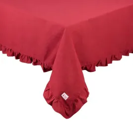 obrus-bawelniany-czerwony-gladki-falbana-150-cm-x-200-cm