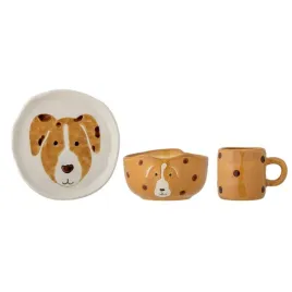 zestaw-stolowy-dzieciecy-fenix-brazowy-kamionka