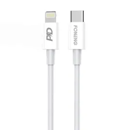 kabel-usb-c-do-lightning-foneng-x31-20w-1m-bialy