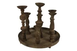 swiecznik-na-swieczki-stozkowe-metal-rdzawy-wys-30-cm