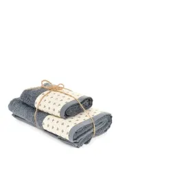 recznik-zestaw-lazienkowy-szary-serca-2-szt-60x10040x60