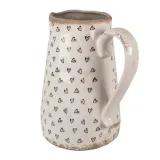 dzbanek-wazon-ceramiczny-bezowy-czarne-serca-23-cm-material-ceramika
