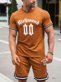 brazowy-komplet-dwuczesciowy-t-shirt-krotki-rekaw-napis-spodenki-shein-s