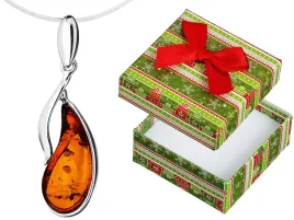 krotki-srebrny-damski-naszyjnik-kropla-z-bursztynem-lezka-bursztyn-45-cm