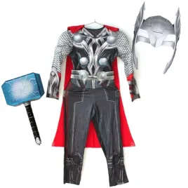stroj-kostium-przebranie-thor-superbohater-maska-mlot-bal-karnawal-9-10-lat
