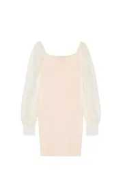 swetrowa-bezowa-sukienka-mini-prazkowana-dlugie-siatkowe-rekawy-wiskoza-m