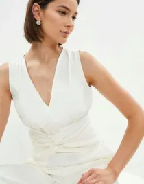 top-klasyczny-satynowy-ivory-marszczenia-dekolt-v-zamek-coast-40