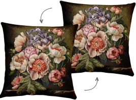 poszewka-bukiet-kwiaty-roze-45x45-elegancka-dekoracyjna-tkana-gobelin