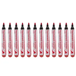 marker-d-rect-okragly-permanentny-czerwony-x12szt