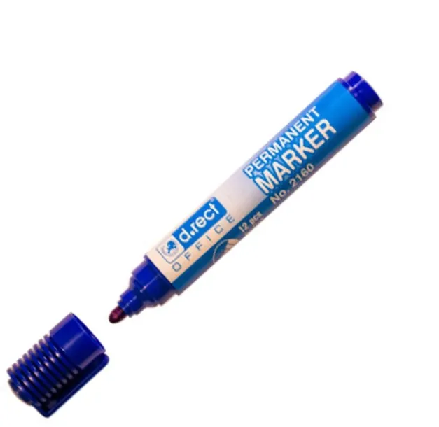 marker-d-rect-okragly-permanentny-niebieski-stan-nowy-rodzaj-permanentny