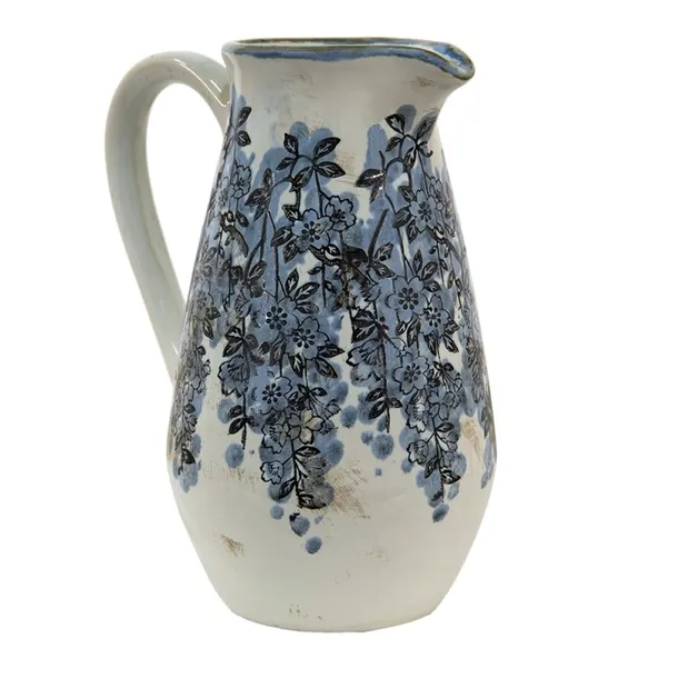 wazon-ceramiczny-niebieskie-kwiaty-22-cm-kolor-wielokolorowy