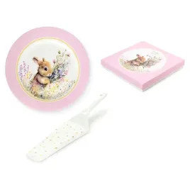 talerz-patera-do-ciasta-zestaw-z-lopatka-zajac-porcelana