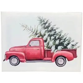 obraz-dekoracja-scienna-swiateczna-auto-z-choinkami-z-doidami-led