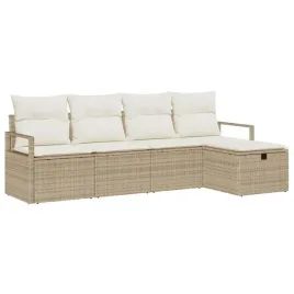 zestaw-sof-na-ogrod-z-poduszka-5-szt-bezowy-polirattan