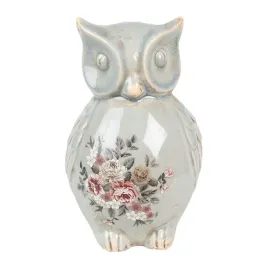 figurka-dekoracja-sowa-szara-kwiaty-ceramika-wys-22-cm