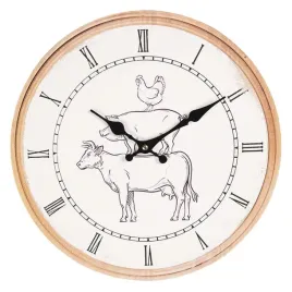 zegar-scienny-do-powieszenia-bialy-zwierzeta-sred-34-cm