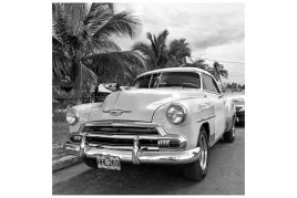 obraz-czarno-bialy-szklany-samochod-chevrolet