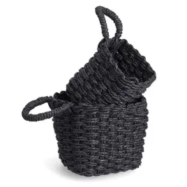 koszyk-z-uchwytem-pleciony-czarny-zestaw-2-szt