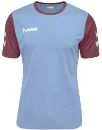 koszulka-t-shirt-sportowa-blekitno-bordowa-z-logo-hummel-116-122