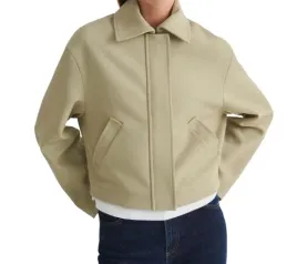 oliwkowa-krotka-kurtka-dlugi-rekaw-klasyczna-gladka-przejsciowa