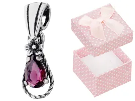 delikatna-srebrna-zawieszka-czerwona-cyrkonia-lezka