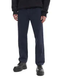 proste-klasyczne-dlugie-szerokie-granatowe-bawelniane-spodnie-gladkie-28