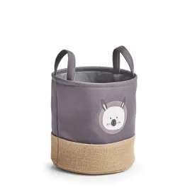 zeller-kosz-do-przechowywania-niedzwiedz-poliester-juta-szary