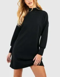 czarna-prosta-dzianinowa-sukienka-dlugi-rekaw-dekolt-golf-boohoo-44