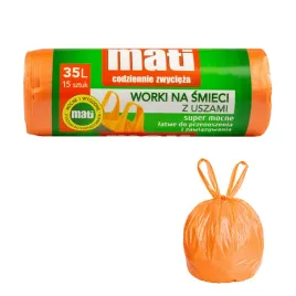 worki-na-smieci-z-uszami-pomaranczowe-mati-35l-15-szt