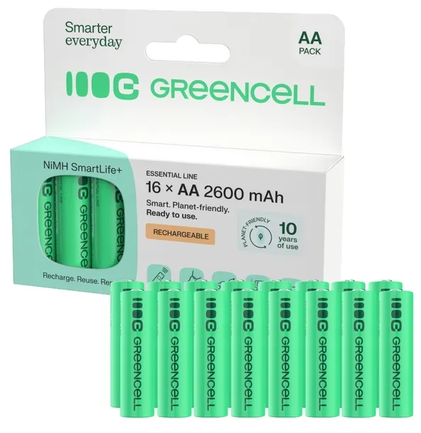 16X Akumulatorki Baterie Do Ładowania Aa R6 2600MAH Nimh Do Pilota Pada
