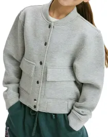 szara-kurtka-bomberka-dlugi-rekaw-gladka-kieszenie-zatrzaski