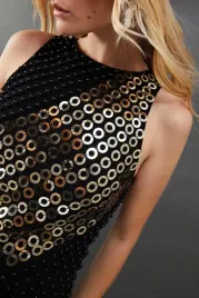 czarna-sukienka-mini-zlote-cekiny-koraliki-mini-koktajlowa-warehouse-38
