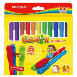flamastry-keyroad-capfix-markers-trojkatne-zmywalne-laczone-12szt