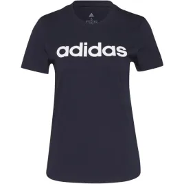 koszulka-damska-adidas-essentials-slim-logo-granatowa-h07833-r-xs