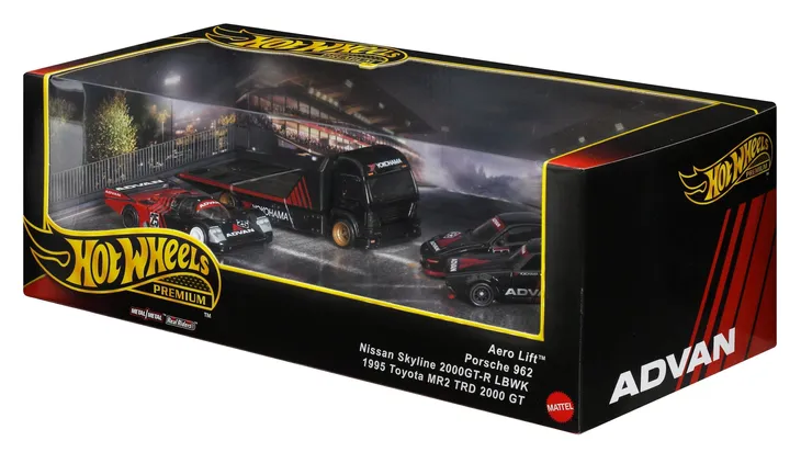 hot-wheels-diorama-advan-1-64-4x-modele-porsche-toyota-nissan-skyline-plec-chlopcy