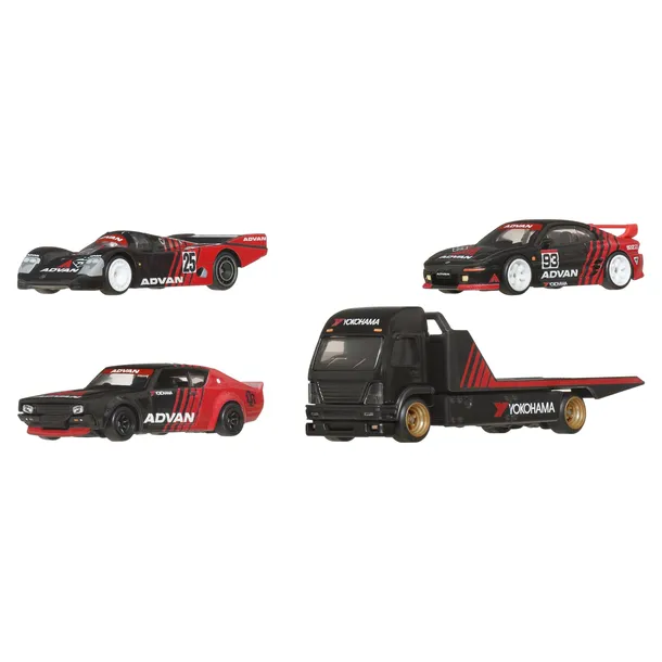 hot-wheels-diorama-advan-1-64-4x-modele-porsche-toyota-nissan-skyline-material-guma