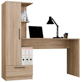 zestaw-biurko-cosmo-dab-sonoma-z-regalem-i-szuflada-i-polkami-143-cm
